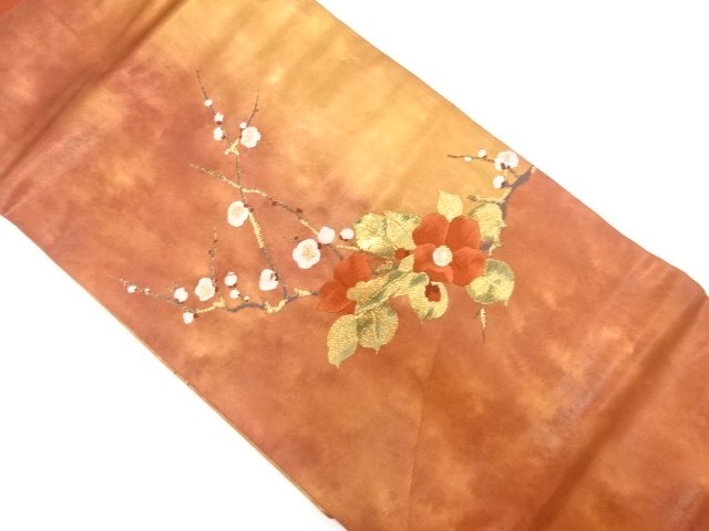 JAPANESE NAGOYA OBI / WOVEN BRANCH FLOWER